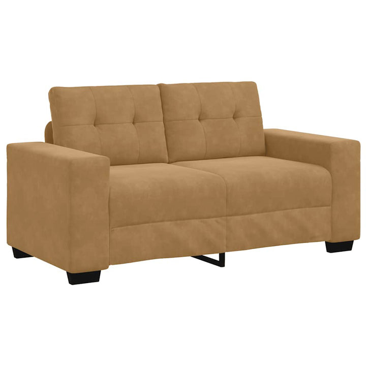 Zweisitzer-Sofa Braun 120 Cm Samt