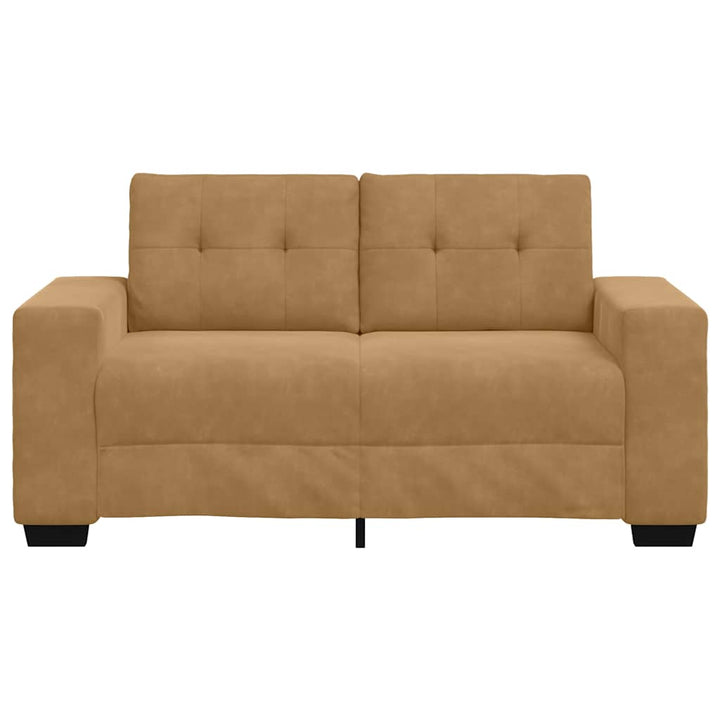 Zweisitzer-Sofa Braun 120 Cm Samt