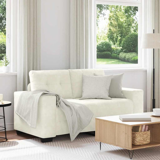 Zweisitzer-Sofa Creme 120 Cm Samt