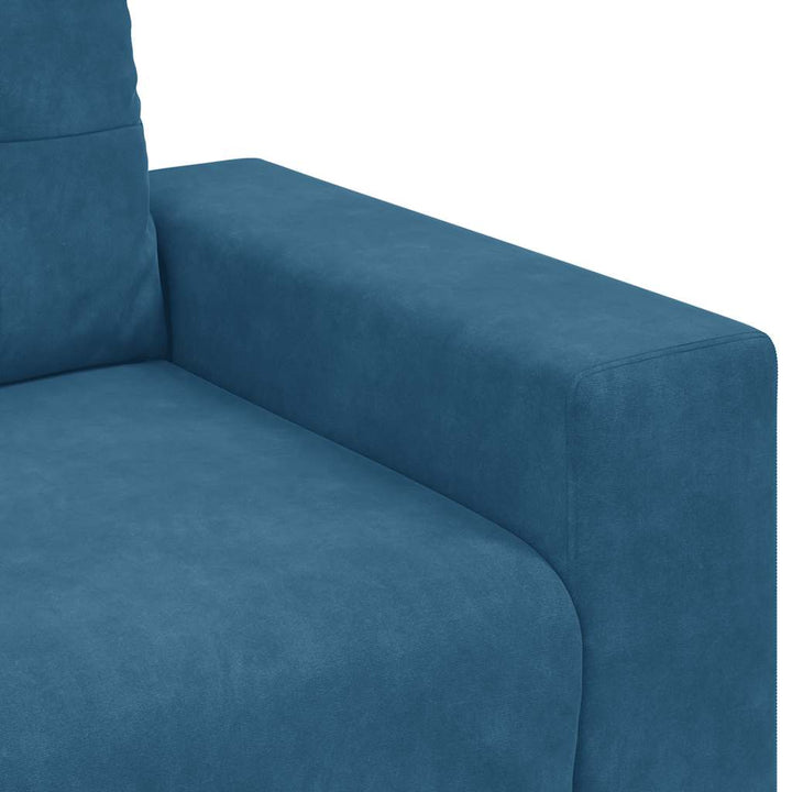 Zweisitzer-Sofa Blau 120 Cm Samt