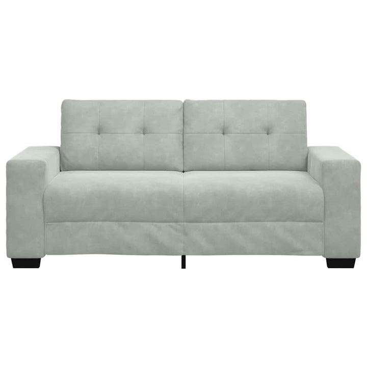 Zweisitzer-Sofa Hellgrau 140 Cm Samt