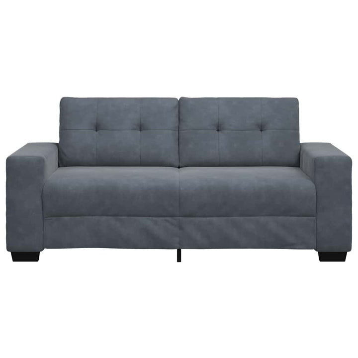 Zweisitzer-Sofa Dunkelgrau 140 Cm Samt