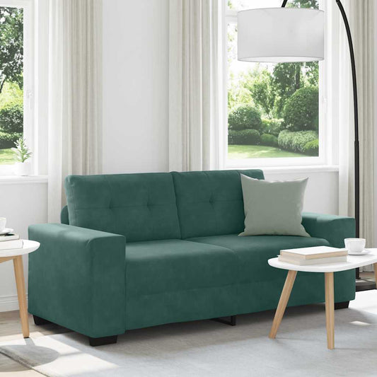 Zweisitzer-Sofa Dunkelgrün 140 Cm Samt