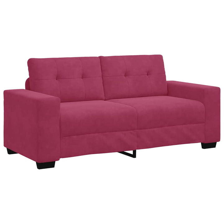 Zweisitzer-Sofa Weinrot 140 Cm Samt