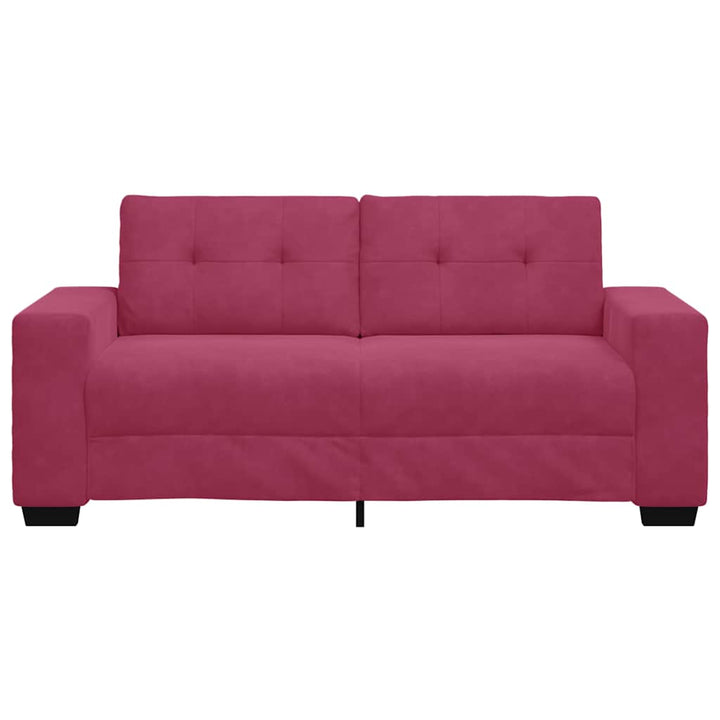 Zweisitzer-Sofa Weinrot 140 Cm Samt