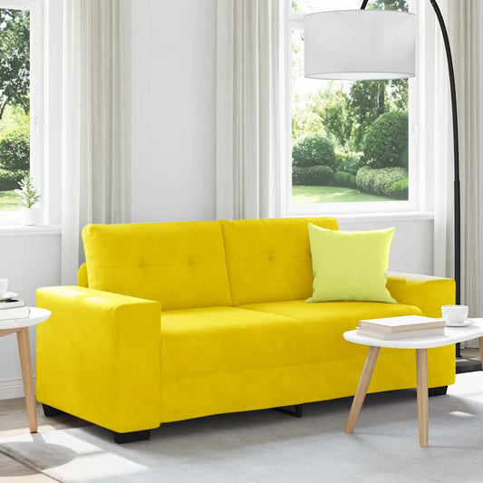 Zweisitzer-Sofa Gelb 140 Cm Samt