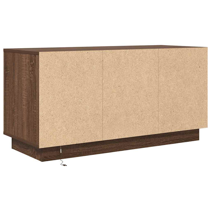 Tv-Schrank Mit Led-Leuchten Braun Eichen-Optik 100X41X50 Cm