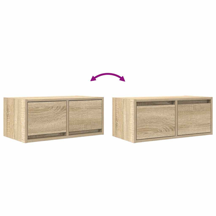 Tv-Schränke 2 Stk. Sonoma-Eiche 60X31X25,5 Cm Holzwerkstoff