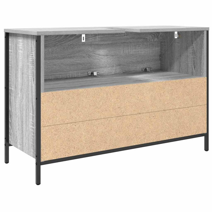 Waschbeckenunterschrank Mit Schubladen Grau Sonoma 90X34,5X60Cm