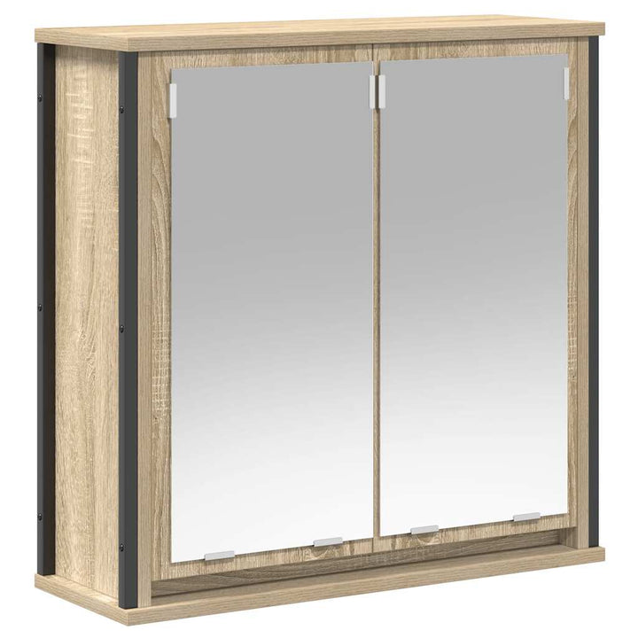 Bad-Wandschrank Mit Spiegel Sonoma-Eiche 60X21X60 Cm