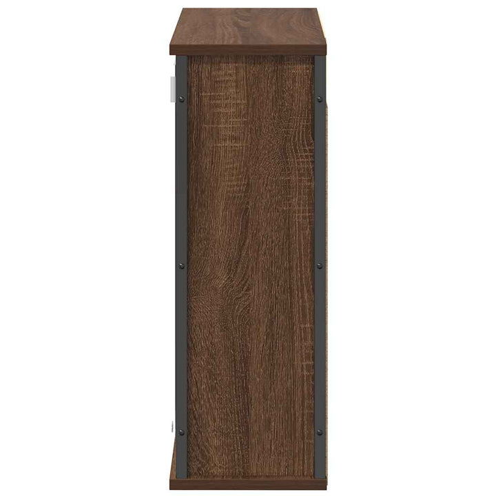 Bad-Wandschrank Mit Spiegel Braun Eichen-Optik 60X21X60 Cm