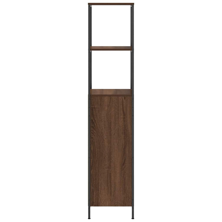 Badschrank Mit Regalen Braun Eichen-Optik 36X35X165 Cm