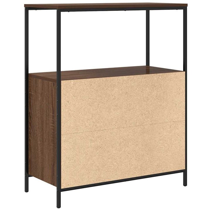 Badschrank Mit Regalen Braun Eichen-Optik 76,5X35X95 Cm