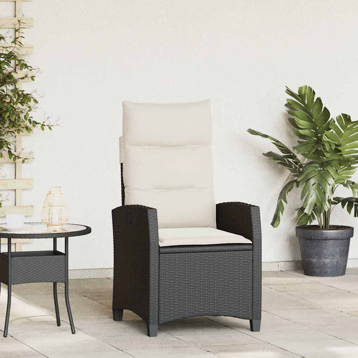 Gartensessel Mit Beistelltisch Verstellbar Poly Rattan