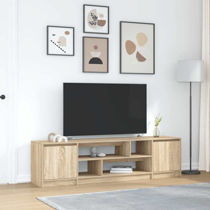 Tv-Schrank Mit Led-Leuchten Braun Eichen-Optik 100X41X50 Cm