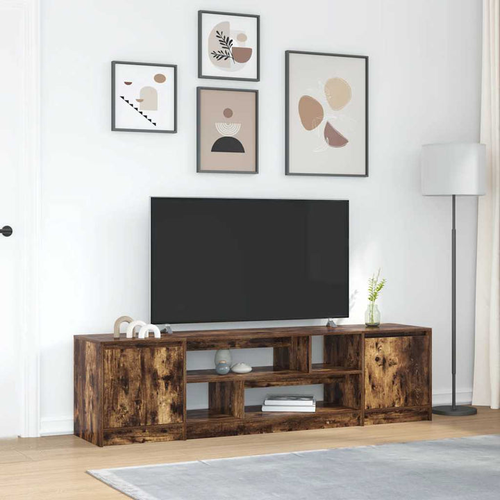 Tv-Schrank Mit Led-Leuchten Braun Eichen-Optik 100X41X50 Cm