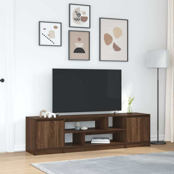 Tv-Schrank Mit Led-Leuchten Braun Eichen-Optik 100X41X50 Cm