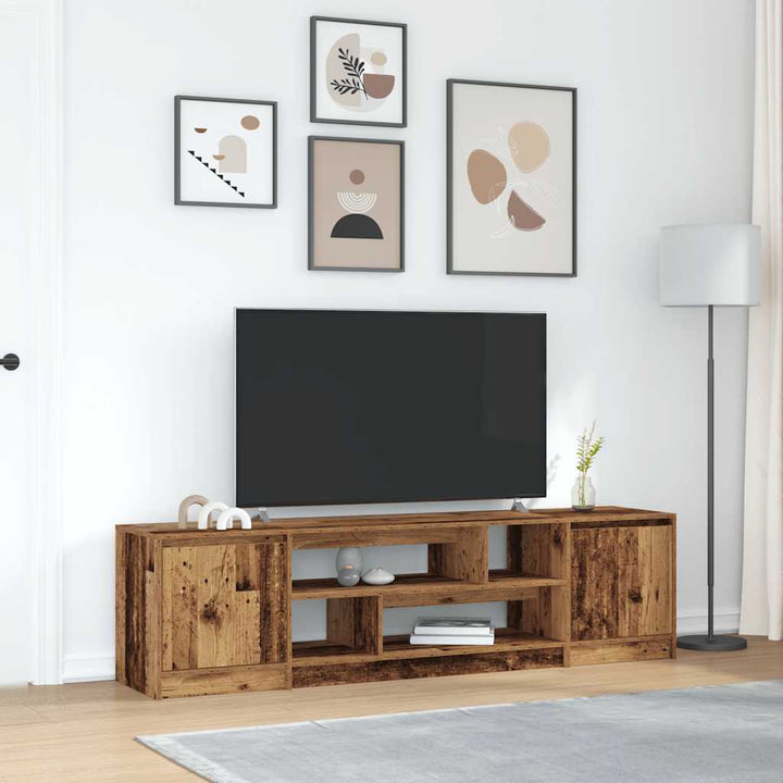 Tv-Schrank Mit Led-Leuchten Braun Eichen-Optik 100X41X50 Cm