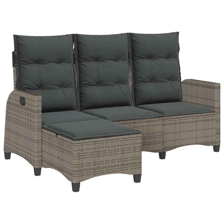 Gartensofa Mit Liegefunktion Kissen L-Form Poly Rattan