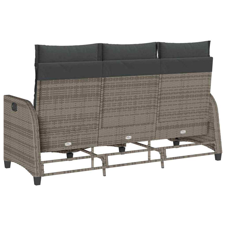 Gartensofa Mit Liegefunktion Kissen L-Form Poly Rattan