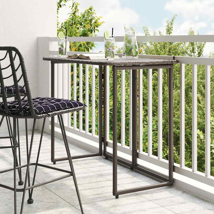 Gartentisch Klappbar 90X51X75 Cm Poly Rattan