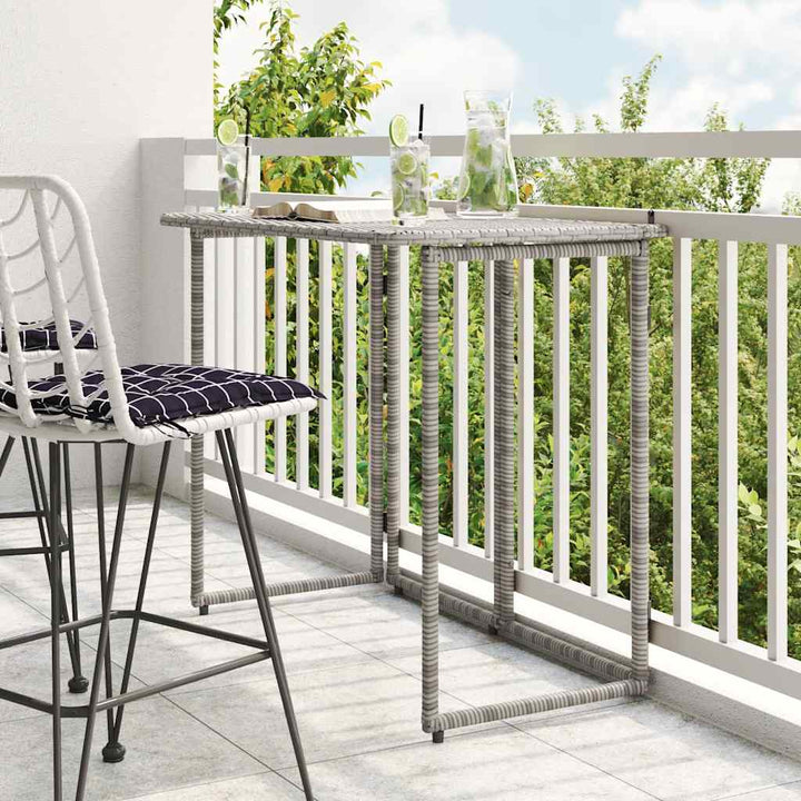 Gartentisch Klappbar 90X51X75 Cm Poly Rattan