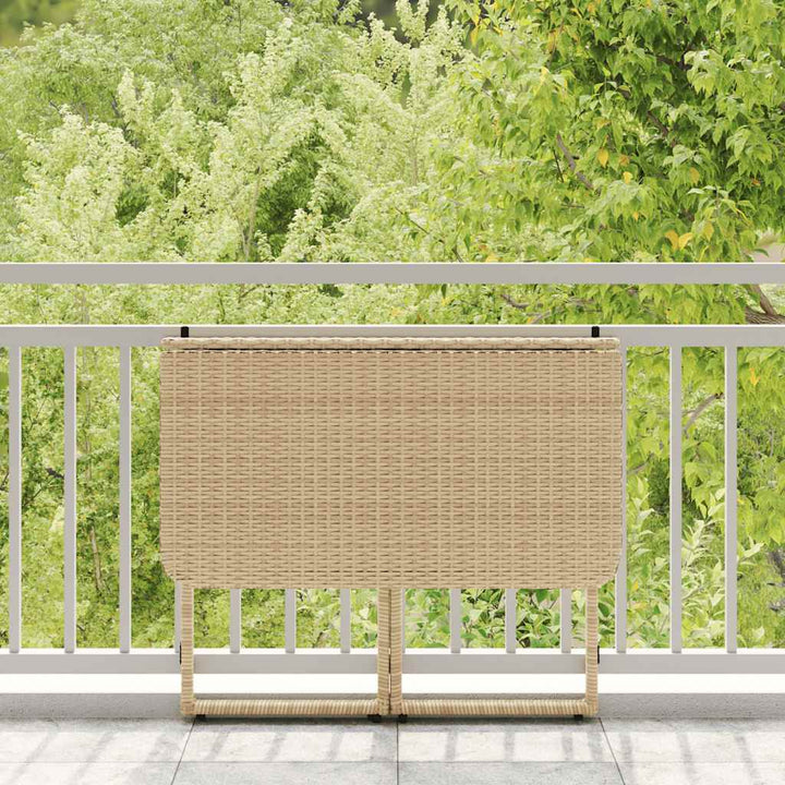 Gartentisch Klappbar 90X51X75 Cm Poly Rattan