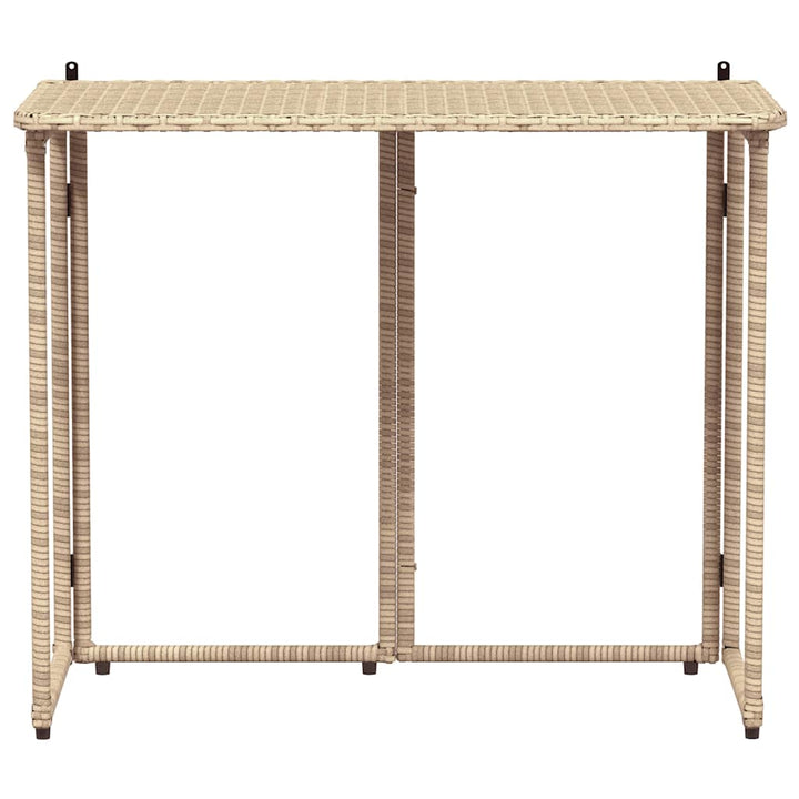 Gartentisch Klappbar 90X51X75 Cm Poly Rattan