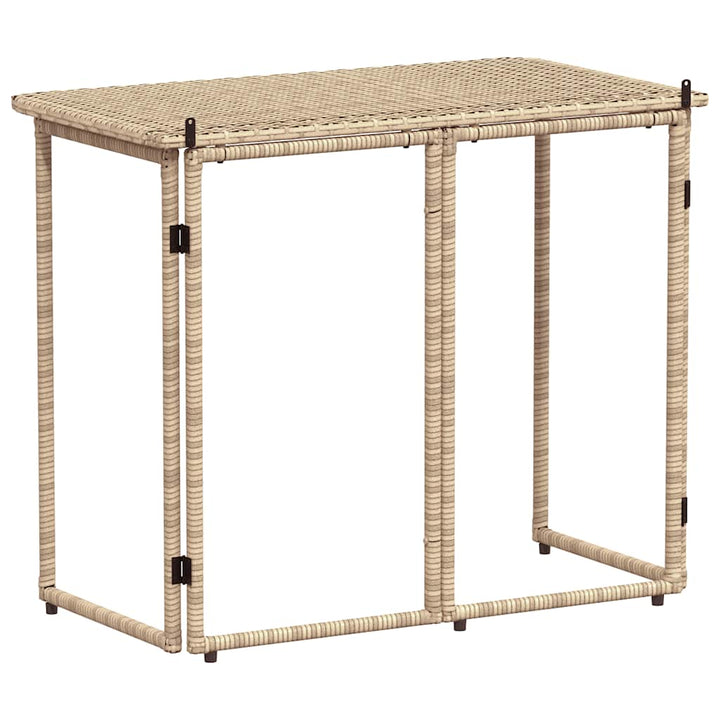 Gartentisch Klappbar 90X51X75 Cm Poly Rattan