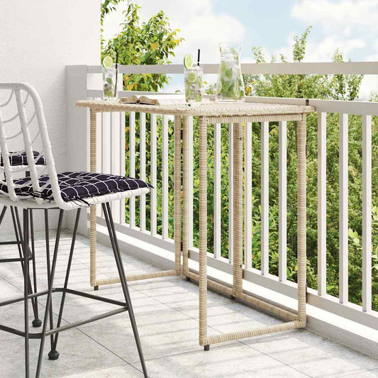 Gartentisch Klappbar 90X51X75 Cm Poly Rattan