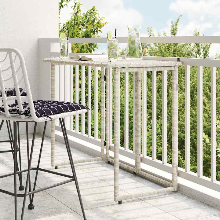 Gartentisch Klappbar 90X51X75 Cm Poly Rattan