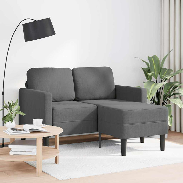 2-Sitzer-Sofa Mit Chaiselongue L-Form 125 Cm Stoff