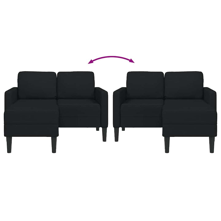 2-Sitzer-Sofa Mit Chaiselongue L-Form 125 Cm Stoff