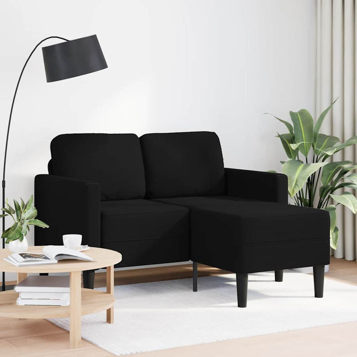 2-Sitzer-Sofa Mit Chaiselongue L-Form 125 Cm Stoff