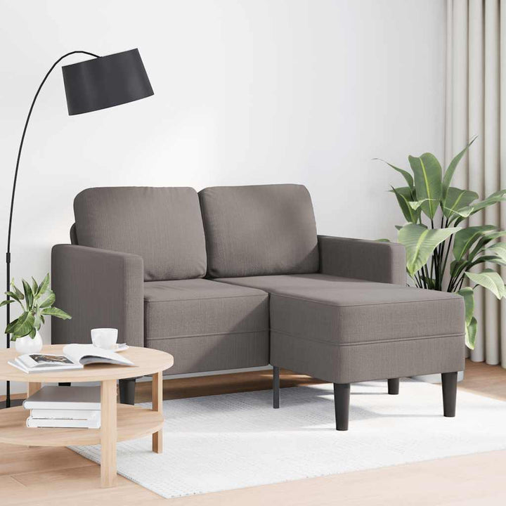 2-Sitzer-Sofa Mit Chaiselongue L-Form 125 Cm Stoff