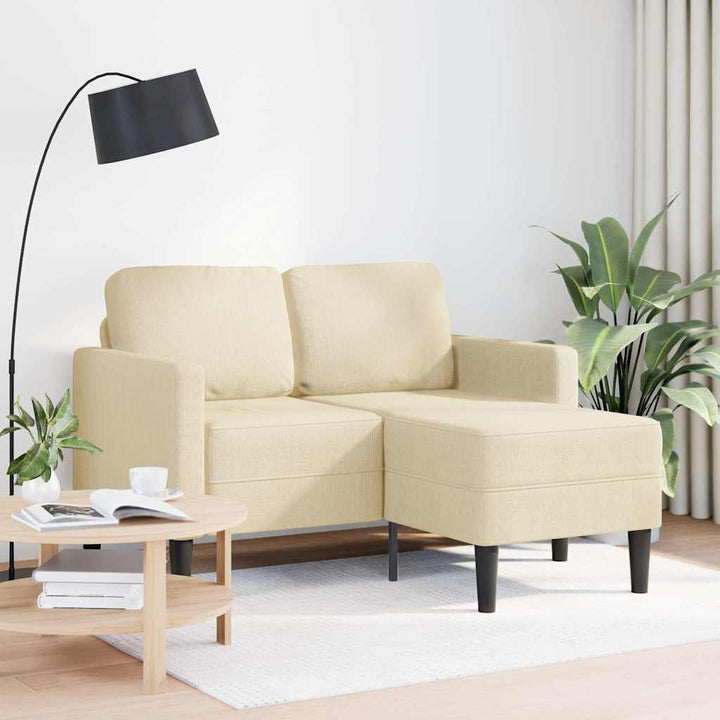 2-Sitzer-Sofa Mit Chaiselongue L-Form 125 Cm Stoff