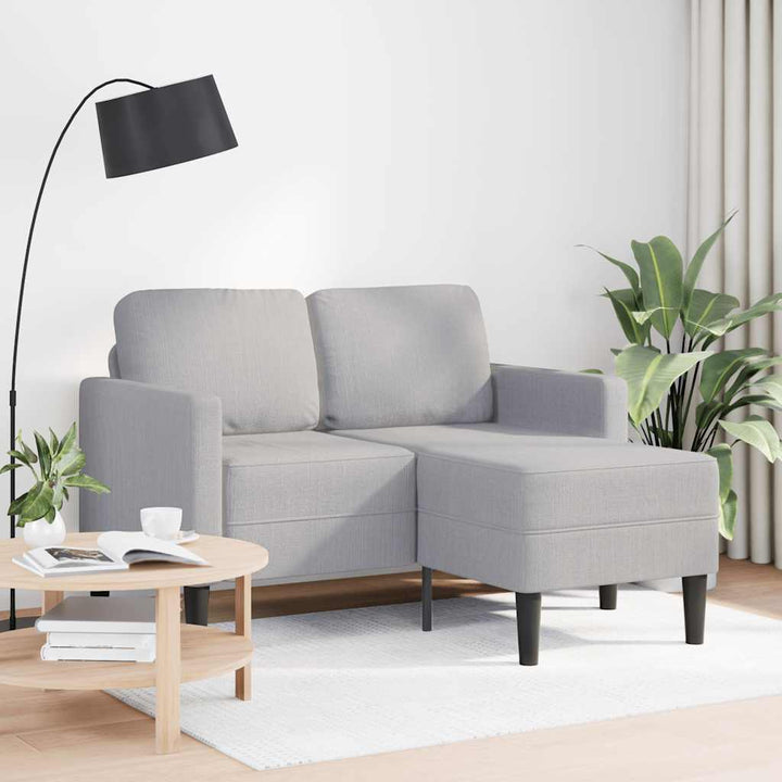 2-Sitzer-Sofa Mit Chaiselongue L-Form 125 Cm Stoff