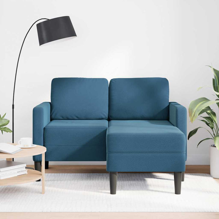 2-Sitzer-Sofa Mit Chaiselongue L-Form 125 Cm Samt