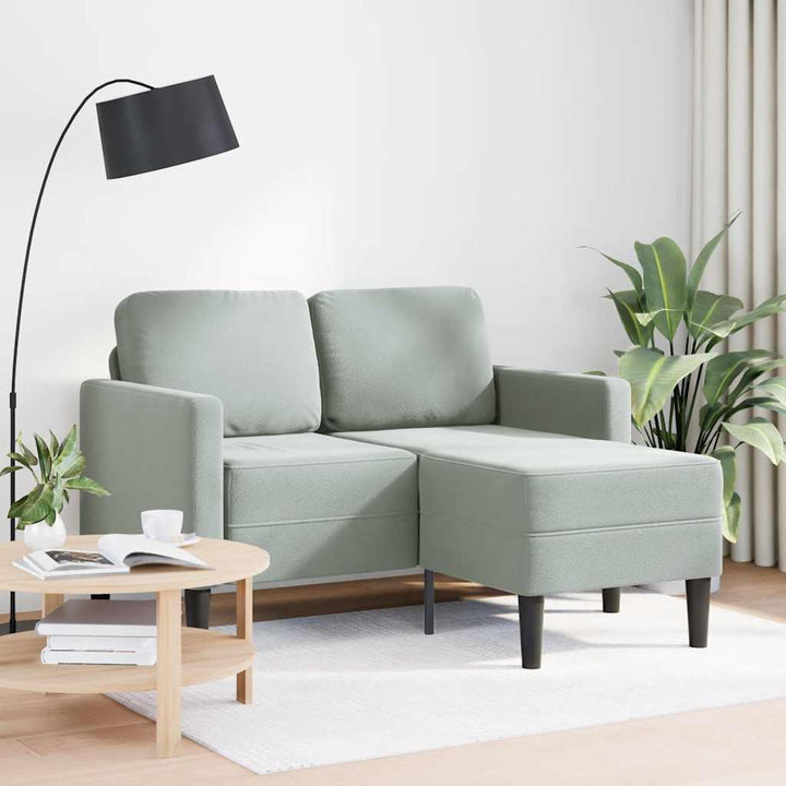 2-Sitzer-Sofa Mit Chaiselongue L-Form 125 Cm Samt