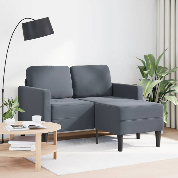 2-Sitzer-Sofa Mit Chaiselongue L-Form 125 Cm Samt