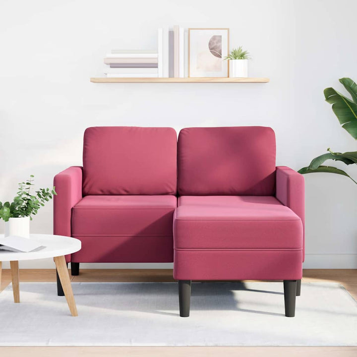 2-Sitzer-Sofa Mit Chaiselongue L-Form 125 Cm Samt