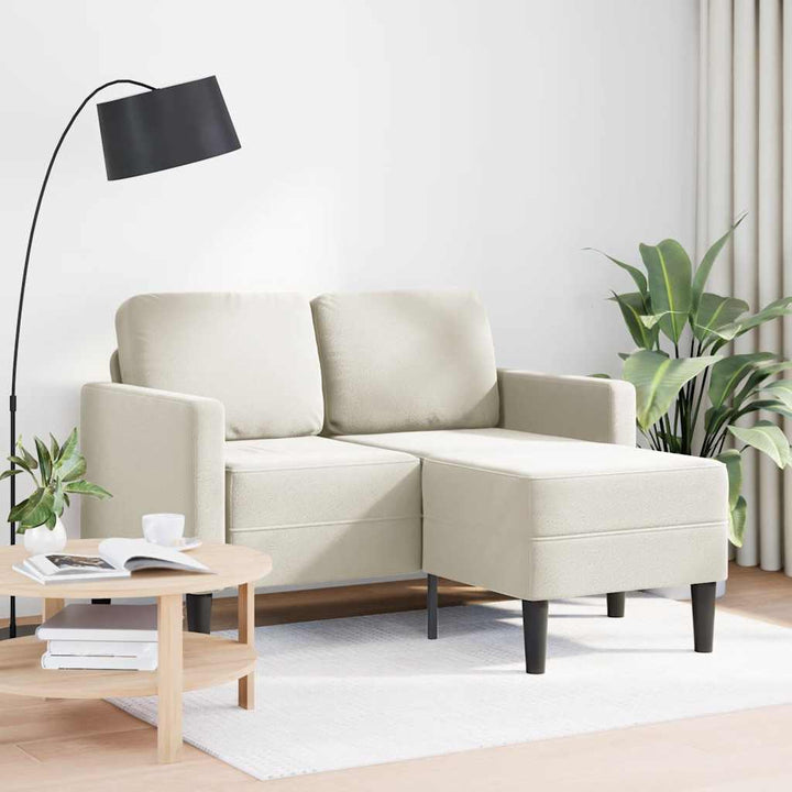 2-Sitzer-Sofa Mit Chaiselongue L-Form 125 Cm Samt