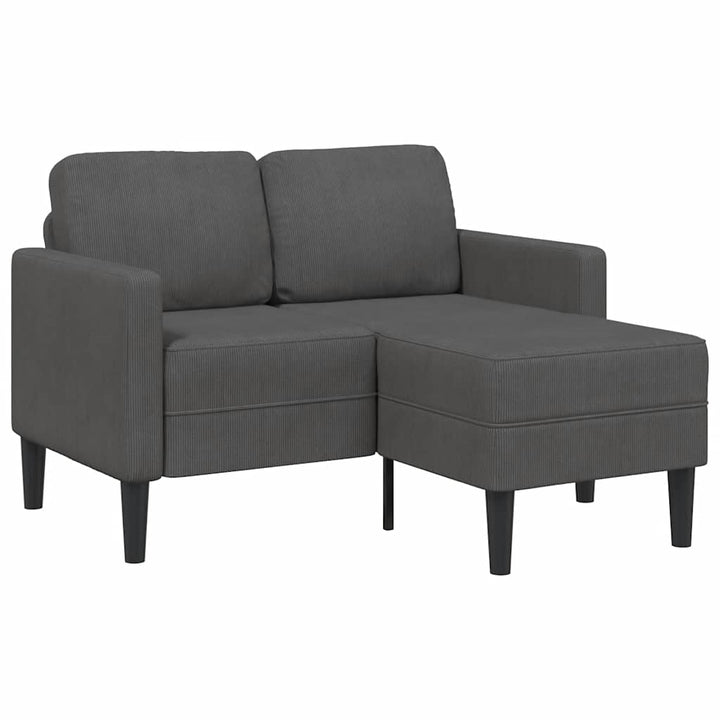 2-Sitzer-Sofa Mit Chaiselongue L-Form 125 Cm Leinen