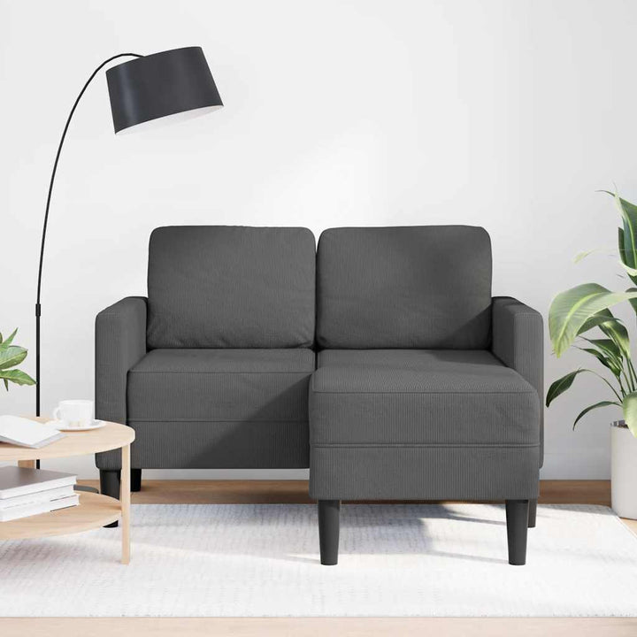 2-Sitzer-Sofa Mit Chaiselongue L-Form 125 Cm Leinen