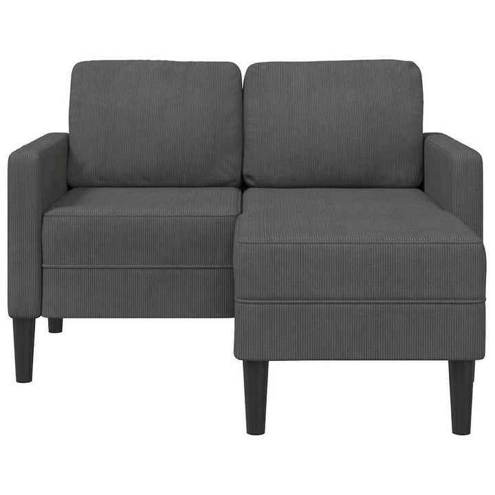 2-Sitzer-Sofa Mit Chaiselongue L-Form 125 Cm Leinen