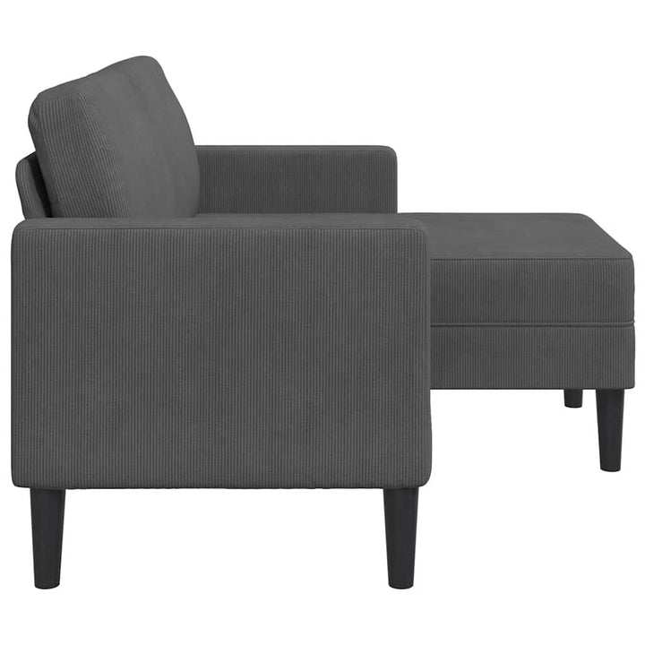 2-Sitzer-Sofa Mit Chaiselongue L-Form 125 Cm Leinen