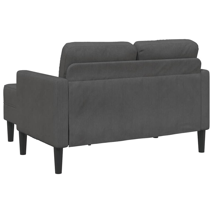 2-Sitzer-Sofa Mit Chaiselongue L-Form 125 Cm Leinen