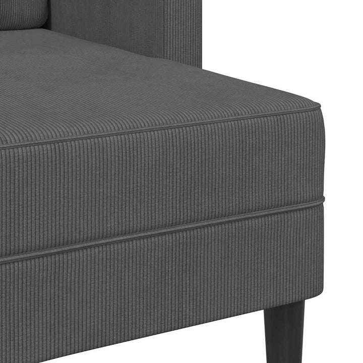 2-Sitzer-Sofa Mit Chaiselongue L-Form 125 Cm Leinen