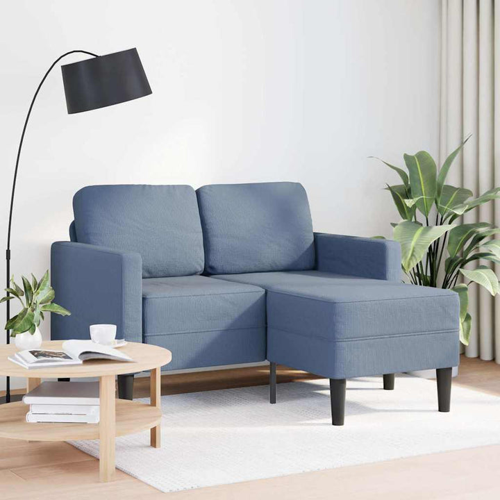 2-Sitzer-Sofa Mit Chaiselongue L-Form 125 Cm Leinen