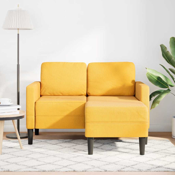 2-Sitzer-Sofa Mit Chaiselongue L-Form 125 Cm Leinen